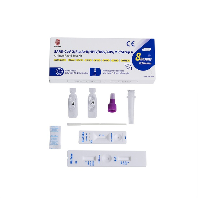 Bioteke 8 v 1 vícenásobné respirační patogeny Antigen Rapid Test Kit 
