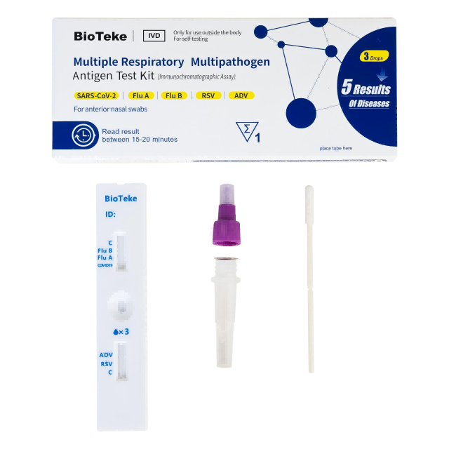 5-in-1 více respirační multipatogen antigen testovací soupravy (self-test)