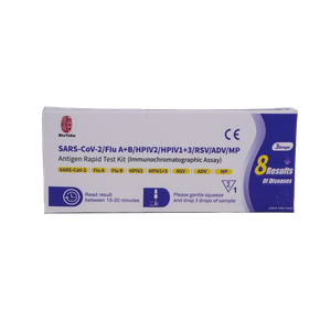 8 In 1 SARS-CoV-2/chřipka A+B/HPIV2/HPIV1+3/RSV/ADV/MP Antigen Rapid Test Kit