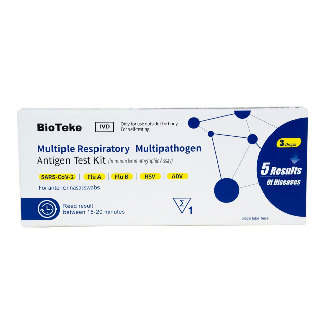 5-in-1 více respirační multipatogen antigen testovací soupravy (self-test)