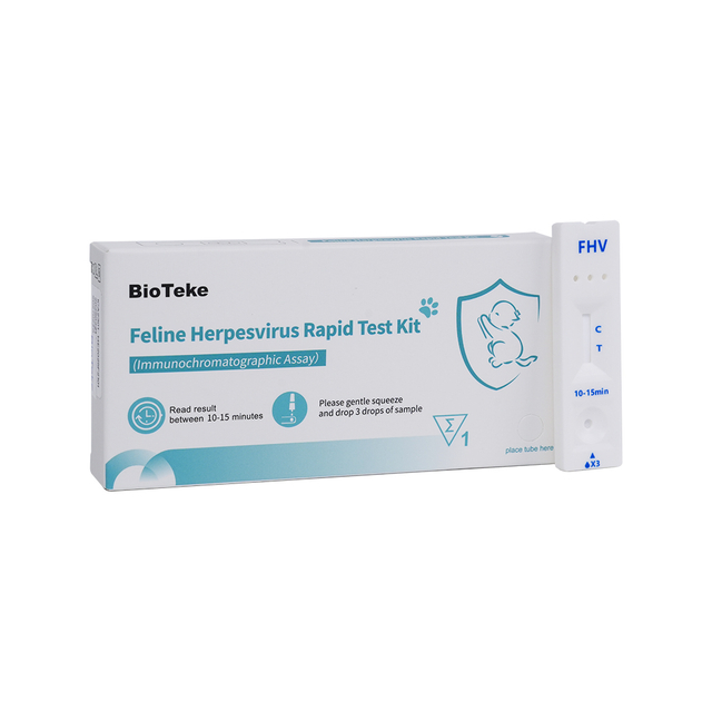 Rychlý testovací souprava Feline Herpesvirus (FHV) (Imunochromatografický test) ICA2301-14
