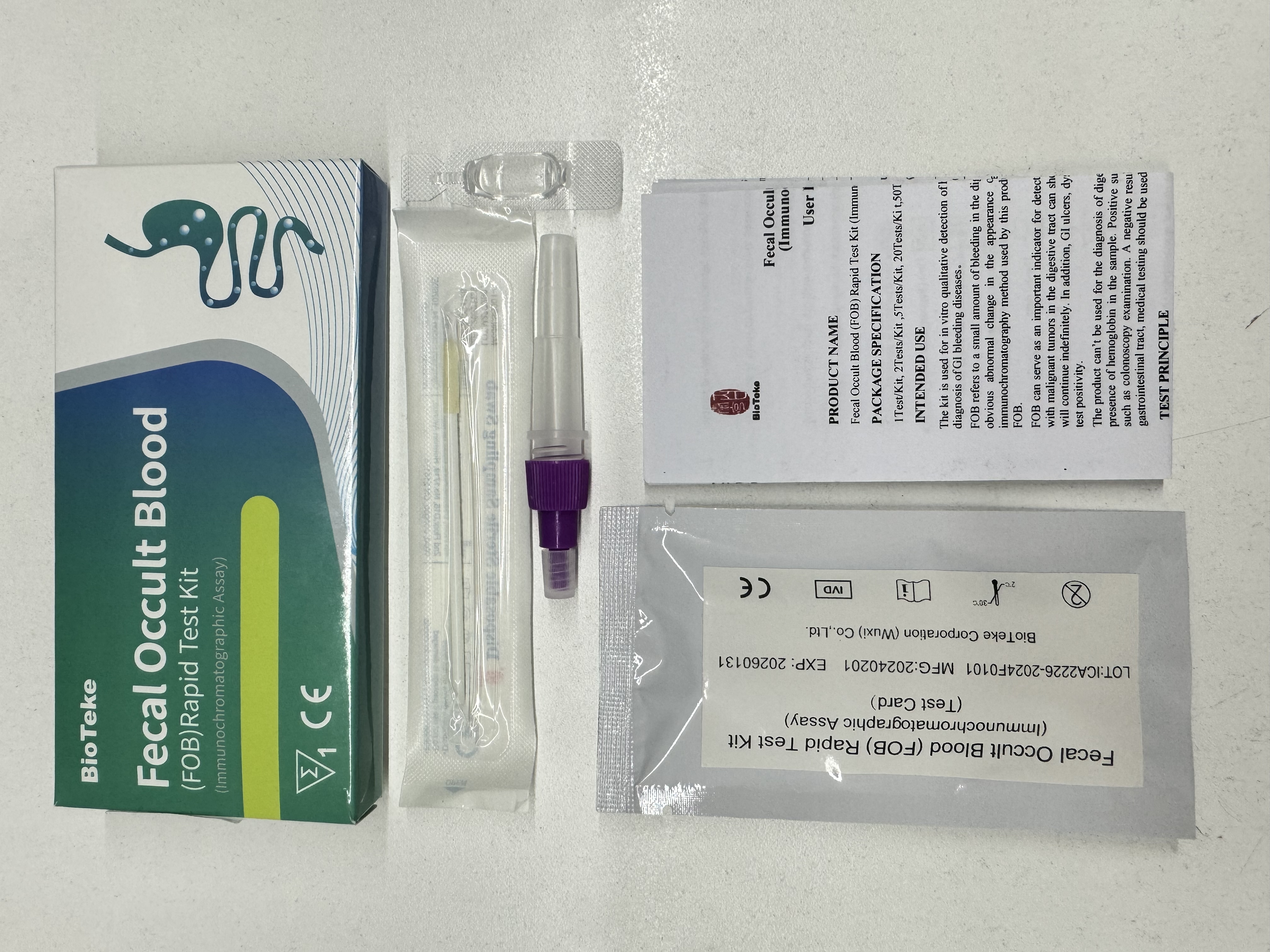 Fekální okultní krev (FOB) Rapid Test Kit (imunochromatografický test)