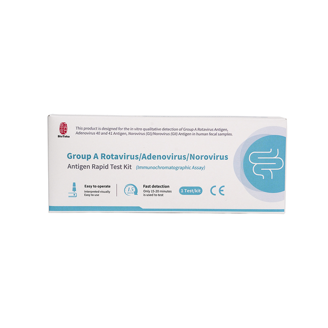 Rotavirus/adenovirus/norovirus antigen Rapid Test Kit (imunochromatografický test) skupiny A)